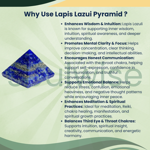 Pirámide de Cristal de Lapislázuli Natural, Piedra Azul Tallada por SoulWise de Maharashtra, para Decoración y Regalo Empresarial - Product Image 2