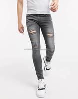 Pantalon en jean décontracté droit déchiré respirant de qualité supérieure, design personnalisé, prix de gros direct usine, le plus vendu