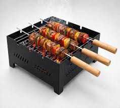 Barbecue au charbon de bois portable avec support pour grillades et barbecues en plein air - Product Image 1