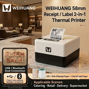 Brightek 58mm <b>Thermal</b> Receipt <b>Printer</b> USB and BT Interface 203 DPI for Retail and Catering - Product Image 2