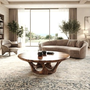 Handmade Natural Wood <b>Coffee</b> <b>Table</b> Durable Japandi Wabi-Sabi Decor Organic Modern Live Edge - Product Image 6