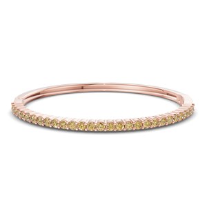 Trendy 14k Gold Made <b>Bangle</b> <b>Bracelet</b> Comes With Brilliant Round Cut Embrace Lemon Yellow Lab Grown Diamond (1 Ct. Tw.) <b>Bracelet</b> - Product Image 4