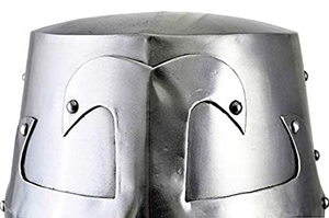 Medieval Arms Shop Mild Steel Templar Knight Helmet Cross Design Polished Handmade Armor Historical Display Reenactment - Product Image 2