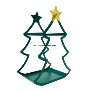 Bandeja de Servir Metálica Rectangular con Diseño de Árbol, Estilo Vintage, Duradera, Decorativa, para Navidad - Product Image 2