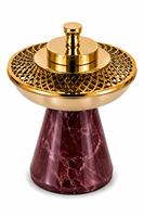 Brûleur d'encens indien décoratif écologique Lavie Creations, base en résine avec dessus en acier inoxydable, parfum d'ambiance luxueux pour la maison, aromathérapie