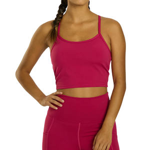 Débardeur de yoga respirant en néoprène pour femme, coupe ajustée, séchage rapide, tenue de sport confortable pour l'entraînement, avec logo frontal - Product Image 1