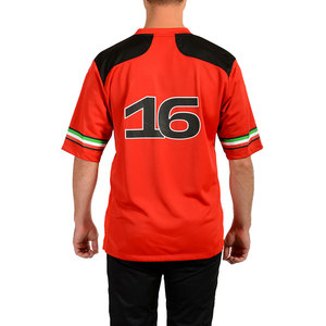 เสื้อฟุตบอลวินเทจแบบใหม่ทรงโอเวอร์ไซส์ เสื้อยืดตาข่ายสไตล์สปอร์ต ลายกราฟิกตัวเลขแบบดิสเทรส สตรีทแวร์ โรงงานรับผลิตแบบ OEM ODM - Product Image 3