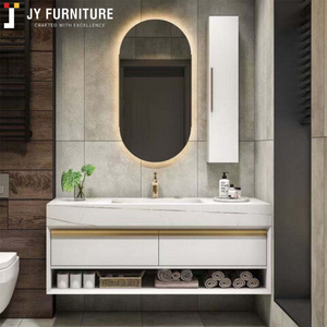 Mueble de Baño Moderno Independiente de Lujo Personalizado de JY Project Vietnam con Lavabo, Diseño Elegante con Acabado en Melamina - Product Image 2