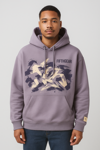 men hoodie heavy <b>weight</b> cotton fleece drop shoulder oversized acid wash distressed embroidery print casual streetwear hoodie - Product Image 6