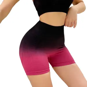 Two Tone Hot Product Multiple Color Options Compression Workout Shorts Yoga Gym Running Biker Athletic Booty Short Fitness Pants