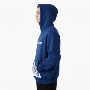 Sudadera con capucha de algodón, estilo oversize con hombros caídos, para hombre y mujer, personalizada, estilo streetwear. - Product Image 4