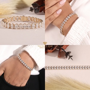 Pulsera de tenis unisex de oro macizo de 14k con diamantes CVD cultivados en laboratorio, corte ovalado, 20 TCW, claridad VVS-VS, color D-E-F, ideal para fiestas. - Product Image 5