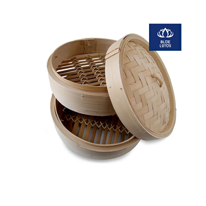 SUPERIOR MATERIAL Safe Clean Eco Bamboo Steamer Pure Wood <b>Plant</b> Kitchenware Best For Dumpling Steaming And Dim Sum Cooking Price - Product Image 1