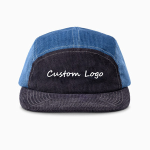 Custom Camper Caps Custom <b>Hat</b> Embroidered Logo Two Tone Corduroy Running <b>Hat</b> Indonesia Factory <b>Hats</b> For <b>Men</b> Outdoor Activity - Product Image 1