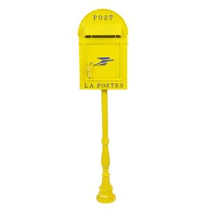 Yellow Coated <b>Letter</b> <b>Box</b> With Stand Ground Mount Custom Post <b>Box</b> For Garden Supplies Decoration - Product Image 1