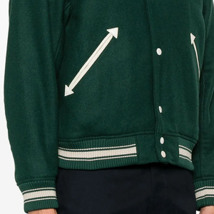 Veste de sport verte pour homme avec logo blanc imprimé, col rabattu, coupe classique, pour l'automne - Product Image 6