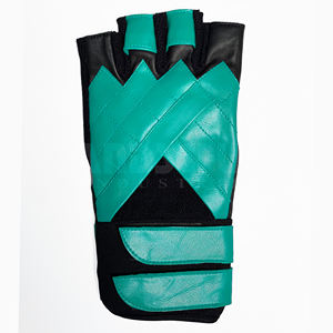 Gants de musculation en PU durables à demi-doigts avec sangle de poignet réglable, logo/couleur personnalisés, imperméables, qualité supérieure - Product Image 4
