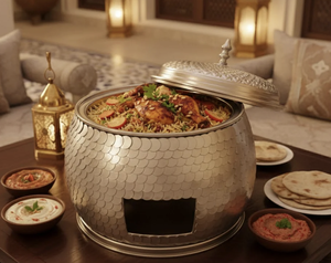 Latest Arrival Food <b>Warmer</b> Great Quality Silver Finish Casserole Food Serving Hotpot Party <b>Buffet</b> Premium Wedding Food Casserole - Product Image 3