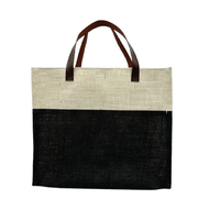 Sacs en toile de qualité supérieure avec poignée en cuir et sacs en lin personnalisés avec logo imprimé pour le bureau, les voyages et usage personnel