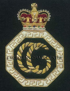 Écusson brodé personnalisé CG avec motif Aigle Couronné, à coudre en dentelle, badge en tissu avec épingle de sûreté pour vêtement, style circulaire - Product Image 5