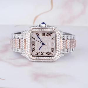 นาฬิกาหรูประดับเพชรโมอิสซาไนต์สุดหรู ดีไซน์คลาสสิก โดดเด่นไม่เหมือนใคร สไตล์ฮิปฮอป สำหรับคุณผู้ชาย - Product Image 1