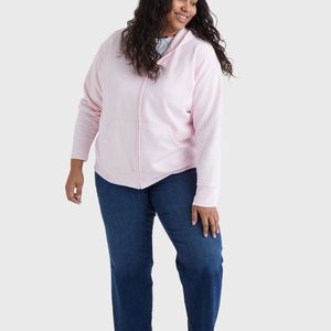 Fabricante de sudaderas con capucha personalizadas al por mayor para mujer, ajustadas, con cremallera, lisas, transpirables, de algodón y poliéster. - Product Image 5