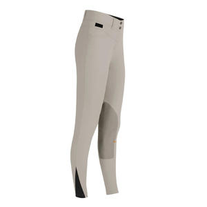 Pantalones de equitación de punto de cintura alta para mujer, largos, elásticos en cuatro direcciones, de color sólido, con bolsillos - Product Image 1