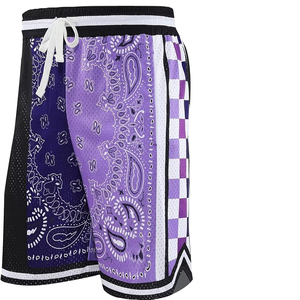 Shorts de basketball personnalisés style streetwear hip-hop, shorts de basketball en mesh personnalisés OEM, shorts de sport pour hommes - Product Image 3