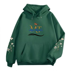 Sudadera con Capucha Morada Personalizada de Alta Calidad para Hombre con Estampado de Caballo en la Parte Delantera y Mangas con Diseño Floral para Otoño - Product Image 2