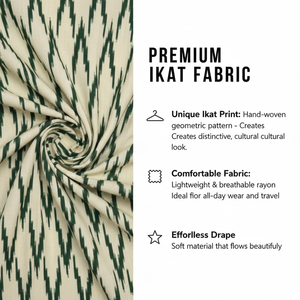 Vestido de Algodón con Estampado Chevron, Manga Larga, Cuello en V, Diseño de Paneles, Hecho a Mano, Vestido Largo para Mujer, Obra Maestra de Alta Calidad - Product Image 5