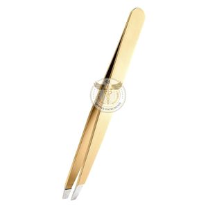 แหนบถอนขนคิ้วแหนบคิ้วเคลือบทองทนทานสำหรับดูแลส่วนบุคคล - Product Image 1