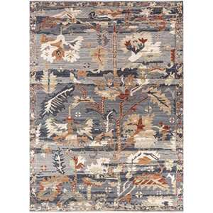 Alfombras Exclusivas de Alta Gama, de una Sola Pieza, Color Azul Cyanna, Estilo Boho, con Diseño Floral y Abstracto en 3D, Tejidas a Mano con Lana, para Sala de Estar, Dormitorio, Vestíbulo - Product Image 1