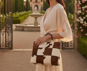 Sac fourre-tout de luxe en cuir véritable avec broderie et fermeture éclair, sac à main tendance pour femme été-automne LHTB-0053 - Product Image 2