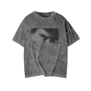 เสื้อยืดวินเทจทรงหลวม ไซส์ใหญ่ สำหรับผู้ชาย แขนสั้น คอกลม สไตล์ฮิปฮอป ผ้าเจอร์ซีย์คอตตอน ทรงโอเวอร์ไซส์ - Product Image 1