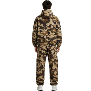 Ensemble veste coupe-vent et jogging camouflage personnalisé à fermeture éclair intégrale, léger et confortable, veste zippée pour homme en polyester - Product Image 4