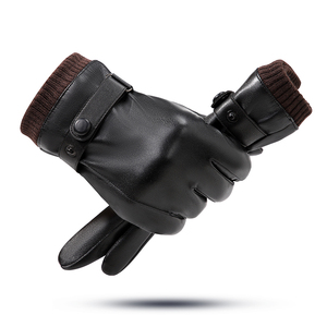 Gants longs unisexes en cuir de mouton noir personnalisés, élégants pour l'hiver, le sport quotidien, les voyages, le ski, le cyclisme, l'opéra et les soirées - Product Image 1