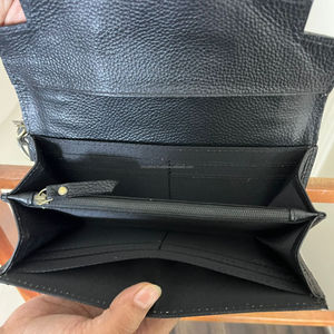 กระเป๋าคลัทช์หนังใส่ของสำหรับผู้หญิงกระเป๋าคลัทช์แบบมีช่องใส่ของหลายช่องลายลายตารางหมากรุก - Product Image 6