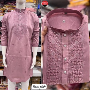 Conjunto de ropa de fiesta étnica para bodas y eventos culturales festivos Made in India Designer Wedding Kurta para hombres bordados en 2025 - Product Image 1