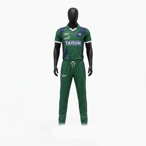 Uniforme de cricket pour hommes, 140g polyester interlock marron, pour sublimation, logo personnalisé, ensemble à manches courtes - Product Image 2