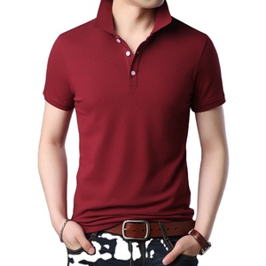 <b>Men's</b> 100% Cotton <b>for</b> Polo <b>Shirt</b> Summer Slim Sleeves High Quality Plain Golf Casual Smart Embroidered Anti-Wrinkle Solid Pattern - Product Image 5