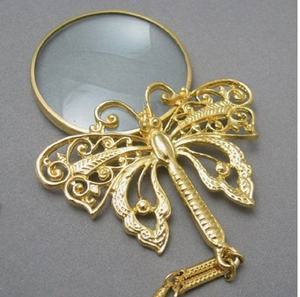 Loupe moderne en laiton de style trépied avec lentille circulaire pivotante pour présentation sur bureau. Disponible aux prix de gros. - Product Image 6