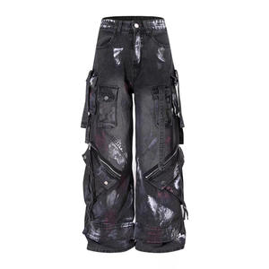 Jeans de mezclilla de corte relajado para hombre, conjuntos casuales para hombre, mezclilla de algodón elástico, suministro al por mayor para tiendas minoristas - Product Image 5