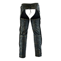 Samroz Sports - Chaps en cuir personnalisés pour hommes - Qualité supérieure, entièrement doublés, poche à monnaie, pour motards, logo personnalisé, noir, marron