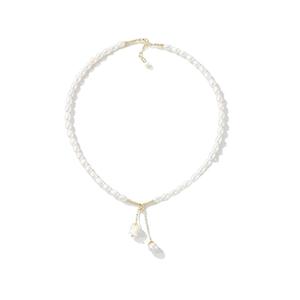 <b>Freshwater</b> <b>Pearl</b> Rose <b>Necklace</b> for Women Korean Retro Style Fashionable Tempered Socialite Wind Chime Orchid Pendant - Product Image 5