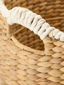 New Arrival Scalloped White Woven Water Hyacinth <b>Basket</b> Set With Handles Handmade <b>Plant</b> Pot Cover Living Room Home Decor - Product Image 6