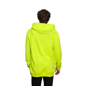 Sweat-shirt à capuche surdimensionné pour homme, vert néon, coupe classique, couleur unie, coton French Terry, sweat-shirt décontracté avec poche avant - Product Image 5