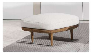 Modern Tufted Ottoman Accent Chair Wooden Base <b>Floor</b> Seat for Living Room Bedroom Hotel - Product Image 2