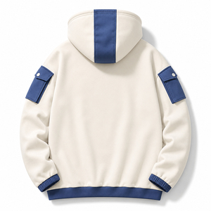 Hoodie Streetwear Oversize Personnalisé 100% Coton Écologique Respirant Uni avec Poche, Impression par Sublimation OEM, Polaire 340g - Product Image 2