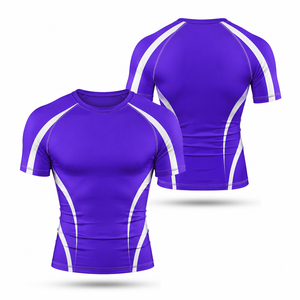 Rashguard personnalisé MMA BJJ pour hommes, léger, entièrement imprimé par sublimation, manches courtes, Rashguards Bjj - Product Image 5