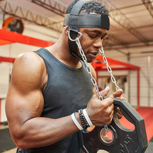 สายรัดศีรษะปรับระดับได้สำหรับออกกำลังกาย อุปกรณ์ฝึกกล้ามเนื้อคอ อุปกรณ์ออกกำลังกายในยิม ระบบอุปกรณ์เสริมช่วยยกน้ำหนักเพิ่มความแข็งแรง - Product Image 6